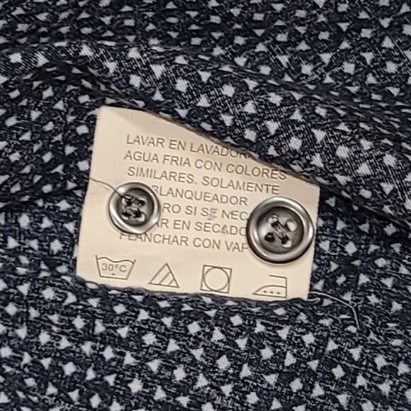 Beverly Hills Polo Club Button Up Shirt Mens XL Blue Pattern Long Sleeve - Picture 13 of 15